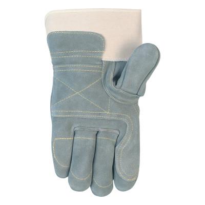 MCR Safety 1735 Lumber Jake Double Palm Gloves, Leather, X-Large, Gray, 1735XL