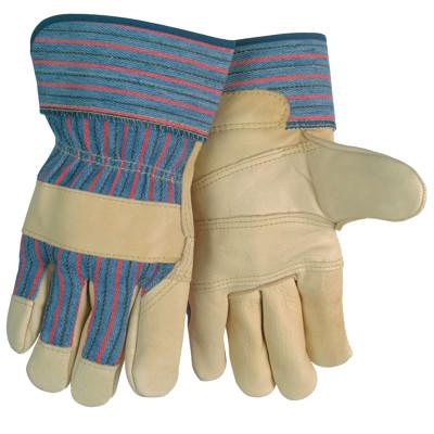 MCR Safety Grain Leather Palm Gloves, Large, Grain Cowhide, 1935L