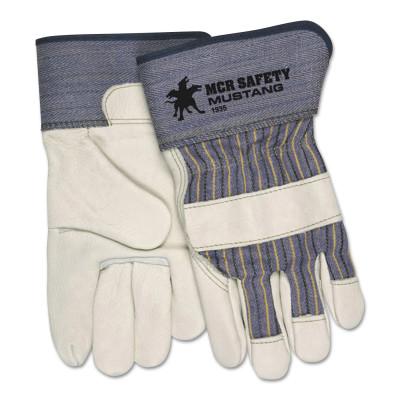 MCR Safety Premium Grain Leather Palm Glove, Small, Grain Cowhide, 1935S