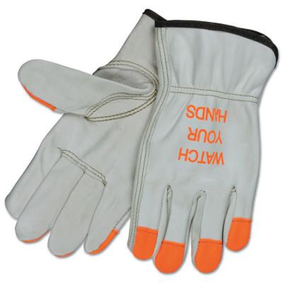 MCR Safety Drivers Gloves, Industrial Grade Cowhide, Medium, Unlined, 3213HVIM