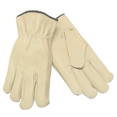 MCR Safety Drivers Gloves, Economy Grain Pigskin, Keystone Thumb, Medium, Unlined, 3401M