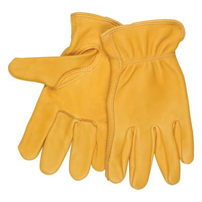 MCR Safety Regular Deer Grain Leather Driver Gloves, Small, Gold, 3501S