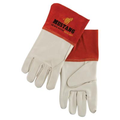 MCR Safety Mig/Tig Welders Gloves, Premium Grain Cowhide, X-Large, Beige, 4950XL