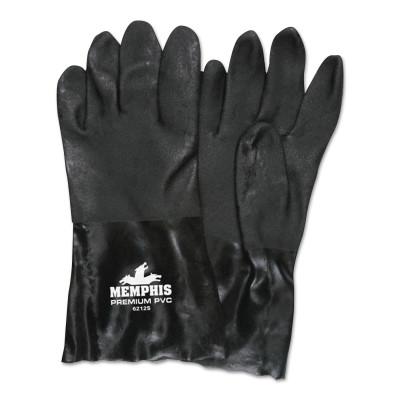 MCR Safety DOUBLE-DIPPED PVC BLACKGLOVES ROUGH FINIS, 6212S