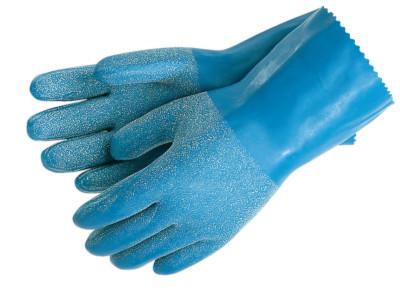 MCR Safety Blue Grit Gloves, Large, Blue, 6852L