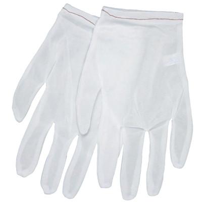 MCR Safety Low Lint Inspectors Gloves, Large, White, Nylon, 8700L