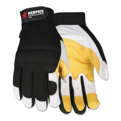 MCR Safety Fasguard Multi-Task Gloves, Black/Beige/White, Small, 906S