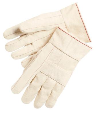 MCR Safety Canvas Double Palm and Hot Mill Gloves, Cotton/Unlined, Large, 9124K