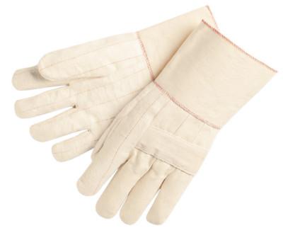 MCR Safety Double Palm and Hot Mill Gloves, Cotton/Burlap, 9132G