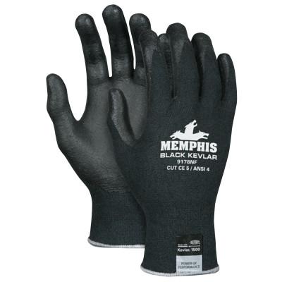 MCR Safety 9178NF Cut Protection Gloves, X-Small, Black, 9178NFXS