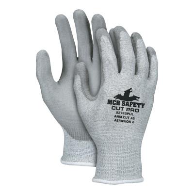 MCR Safety Cut Pro Gloves, X-Large, Silver/Gray, 92743PUXL