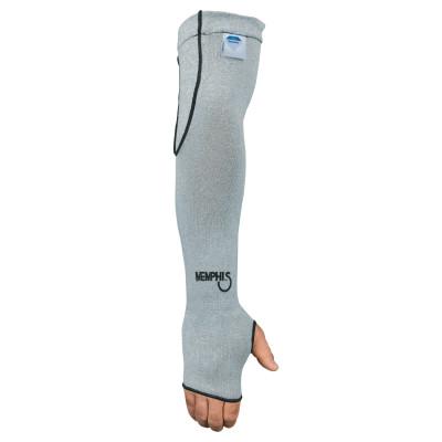 MCR Safety Dyneema Sleeves with Thumbhole, 10 Gauge Dyneema, 18 in Long, Gray,, 9318D10T