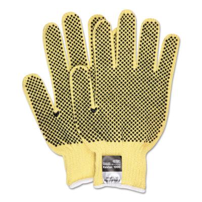 MCR Safety 2-Sided PVC Dotted Gloves, Medium, Yellow/Brown/Blue, 9366M