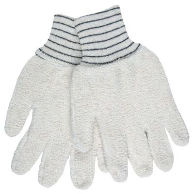 MCR Safety Terrycloth Gloves, Small, Natural, Knit Wrist Cuff, 9402KM