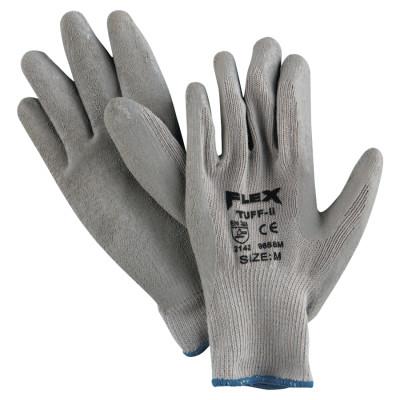 MCR Safety Flex Tuff-II Latex Coated Gloves, Medium, Gray, 9688M