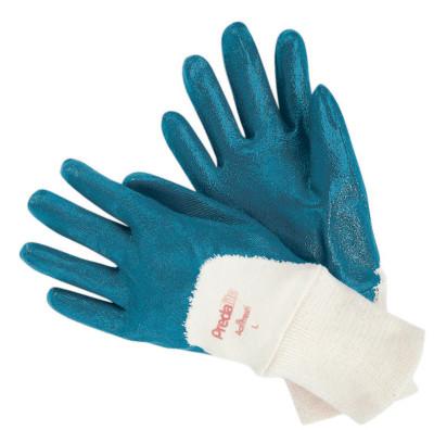 MCR Safety Predalite Nitrile Gloves, Large, Blue, Palm Coated, Smooth Finish, 9780L