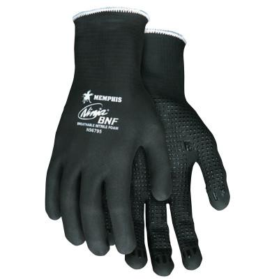 MCR Safety Ninja BNF Gloves, Small, Gray, 9 in, Work, N96795S