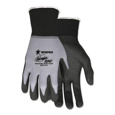 MCR Safety Ninja BNF Gloves, Large, Gray, 12 in, Work, N96797L