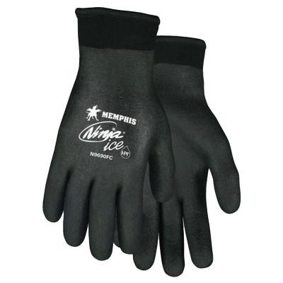 MCR Safety Ninja Ice Gloves, Medium, Black, 9.84 in, Fully Coated, N9690FCM