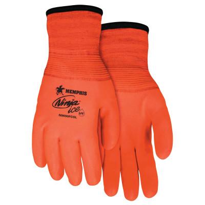 MCR Safety Ninja Ice HPT Fully Coated Gloves, Medium, Orange, N9690FCOM
