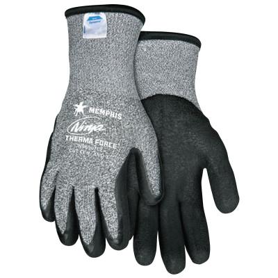 MCR Safety Ninja Therma Force Gloves, Large, Black/Gray, N9690TCL