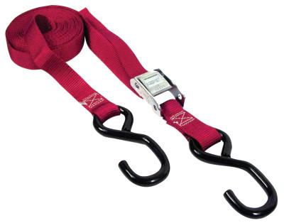 Keeper® Cambuckle Tie-Down Straps, Steel Hooks, 1 in W, 15 ft L, 1,200 lb Capacity, 05115
