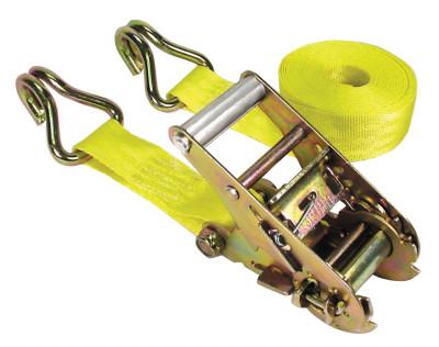 Keeper® Ratchet Tie-Down Straps, Double-J Hooks, 1 3/4 in W, 15 ft L, 1,666 Load Capacity, 05519