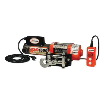 Keeper® KAC1500 Electric Winches, 1500 lb, 120V AC 60hz, KAC15042