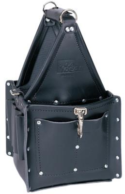Ideal® Industries Tuff-Tote Ultimate Tool Carriers, 7 Compartments, Black, Leather, 35-975BLK
