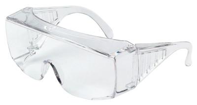 MCR Safety Yukon Uncoated Protective Eyewear, Clear Polycarb Lens/Frame, 150mm Temple, 9800XL