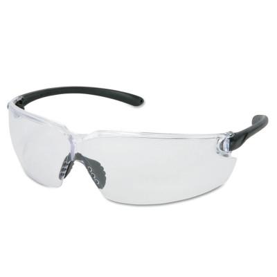 MCR Safety BlackKat Safety Glasses, Clear Lens, Duramass Scratch-Resistant, BL110