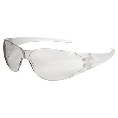 MCR Safety Checkmate Safety Glasses, Clear Lens, Polycarbonate, Anti-Fog, Clear Frame, CK110AF