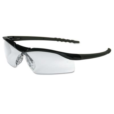 MCR Safety DALLAS Protective Eyewear, Clear Lens, Duramass Scratch-Resistant, Black Frame, DL110