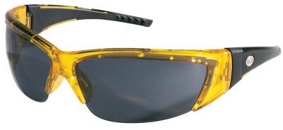 MCR Safety ForceFlex Protective Eyewear, Gray Lens, Translucent Yellow Frame, FF232