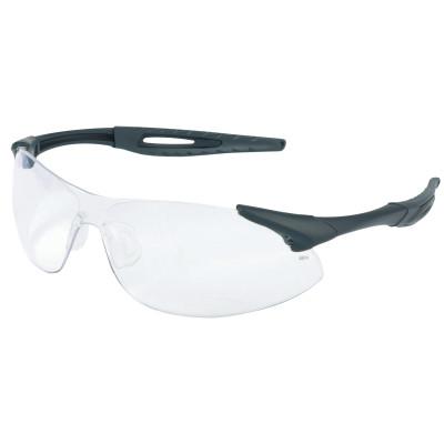 MCR Safety Inertia Protective Eyewear, Clear Lens, Duramass Anti-Fog, Black/Clear Frame, IA110AF