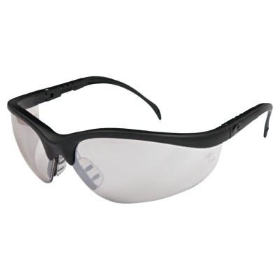 MCR Safety Klondike Protective Eyewear, Indoor/Outdoor Clear Mirror Lens, Black Frame, KD119