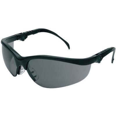 MCR Safety Klondike Plus Protective Eyewear, Gray Lens, Duramass Anti-Fog, Black Frame, KD312AF