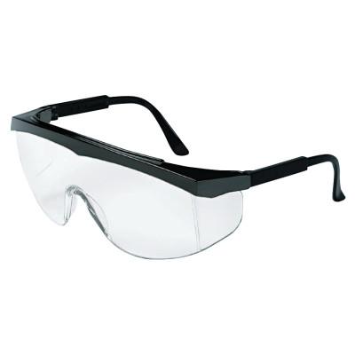 MCR Safety Blackjack Elite Protective Eyewear, Clear Lens, Anti-Fog, Chrome Frame, Metal, S2110AF
