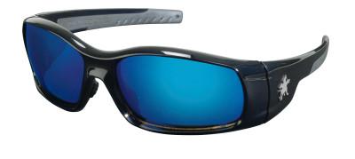 MCR Safety Swagger Safety Glasses, Blue Diamond Mirror Lens, Duramass HC, Black Frame, SR118B