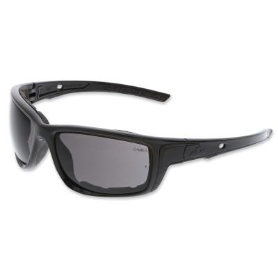 MCR Safety Swagger® SR5 Foam-Lined Spoggle Safety Glasses, Polycarbonate, AF/Anti-Scratch Lens, Charcoal, SR512PF