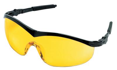MCR Safety Storm Protective Eyewear, Amber Lens, Polycarbonate, Black Frame, Nylon, ST114