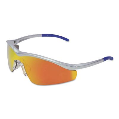 MCR Safety Triwear Protective Eyewear, Fire Mirror Lens, Polycarbonate, Steel Frame, T114R