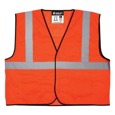 MCR Safety Safety Vests, X-Large, Fluorescent Orange, VCL2MOXL