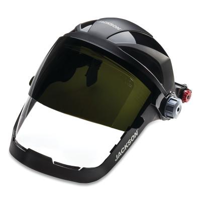 Jackson Safety QUAD 500™ Series Premium Multi-Purpose Face Shields with Slotted Hard Hat Adaptor, AF/Clear, 9 in H x 12-1/4 in L, 14238