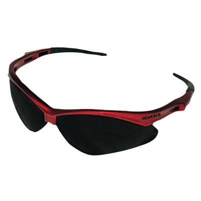 Kimberly-Clark Professional V30 Nemesis* Safety Eyewear, Smoke Lens, Polycarbonate, Anti-Scratch, Red Frame, 22611