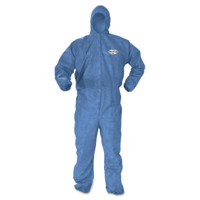 Kimberly-Clark Professional KLEENGUARD* A60 Hooded Coveralls with Elastic Wrists and Ankles, Blue, 4X-Large, 45027