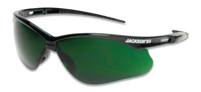 Jackson Safety SG Series Safety Glasses, IR 5.0/Polycarbonate/Anti-Scratch Lens, Black, 50010