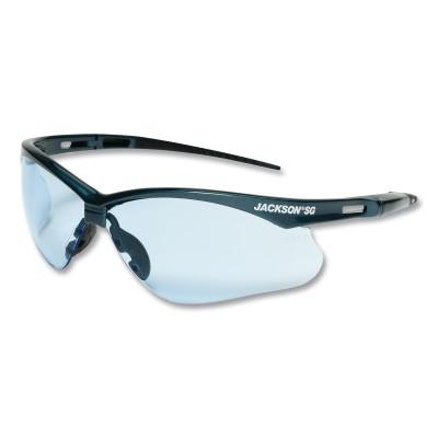 Jackson Safety SG Series Safety Glasses, Light Blue, Polycarbonate, Hardcoat Lens, Blue, 50011