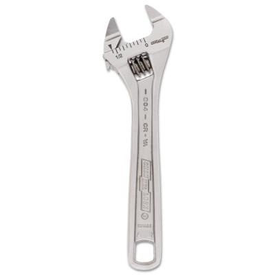 Channellock® Adjustable Wrenches, 4.52 in Long, 0.51 in Opening, Chrome, 804S