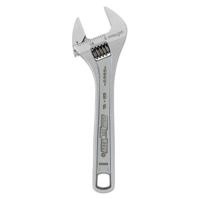 Channellock?? Adjustable Wrench, 6 in Long, .938 in Opening, Chrome, 806W-CLAM